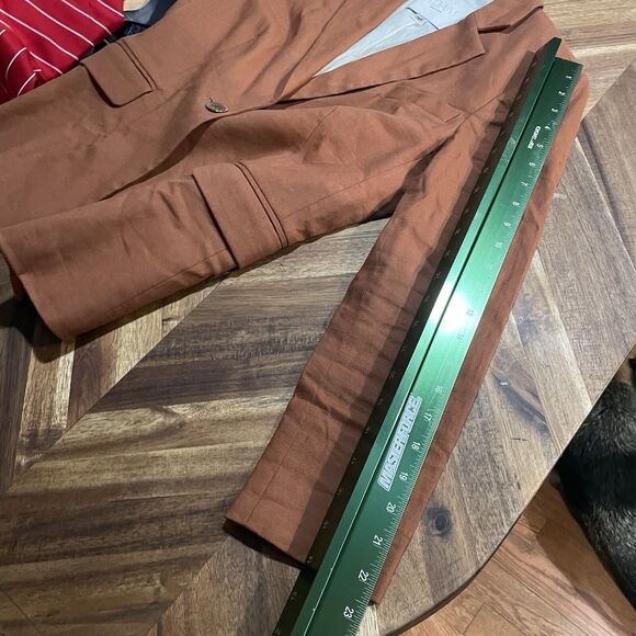 Adam By Adam Lippes Blazer Linen Blend Single Button Sz 4 Classic Career USA - Picture 9 of 11